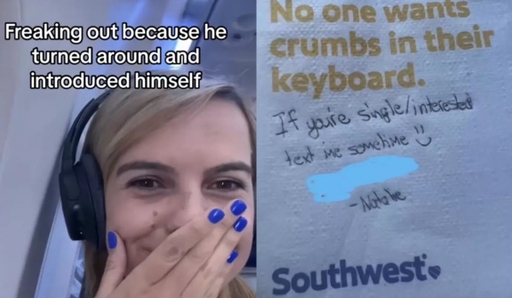 Woman ‘shoots her shot’ with mystery man on plane and he replies 