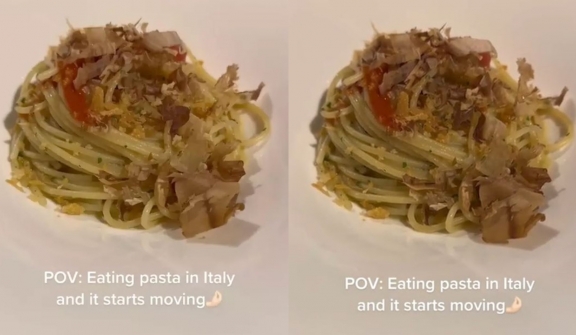 Video of 'moving' pasta dish baffles people