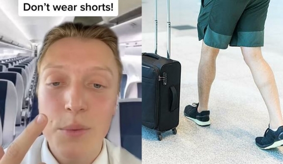 Flight attendant explains why you should NEVER wear shorts on a plane