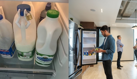 Man sparks furious online after PADLOCKING his milk in shared office fridge, smart, or petty?