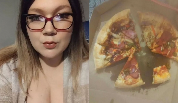 Mother is left fuming after hunting down Domino's pizza delivery to find pizza 'half eaten'