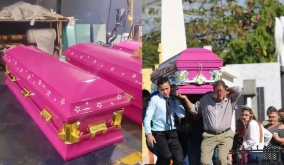 Hot pink Barbie-themed coffins for sale:  “So you can rest like Barbie