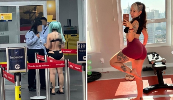 Woman was banned from an airplane because her outfit was too revealing