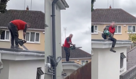 Furious builder gets revenge with CHAINSAW after 'not being paid for' his work