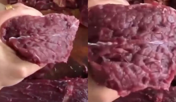 Video showing freshly cut meat SPASMING is turning people into vegetarians