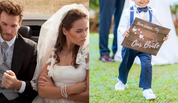 Bride threatens to kick groom’s 6-year-old nephew out of wedding reception after he wore white