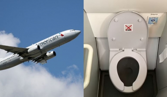 American flight attendant removed from plane after teenage girl 'found hidden camera in first class restroom on board'