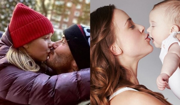 Here's what happens if you kiss your children on the lip 
