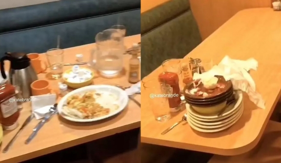 Server sparks debate after sharing video revealing how groups of Boomers and Gen Z'ers leave their tables at her restaurant 