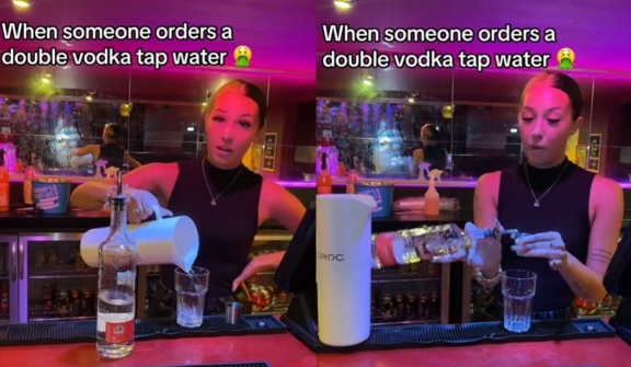 Bartender warns customers they'll be judged for ordering double vodka tap water