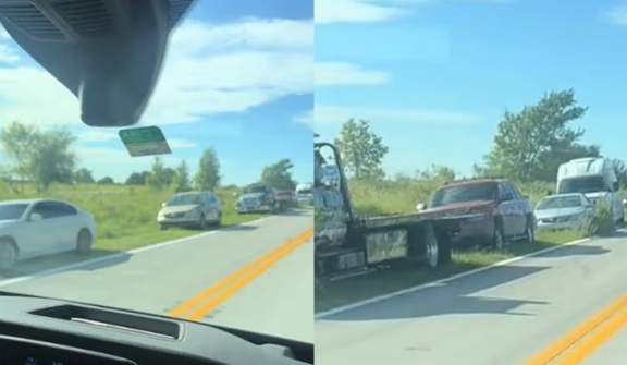 Driver stunned as dozens of cars abandoned on the side of road in Florida