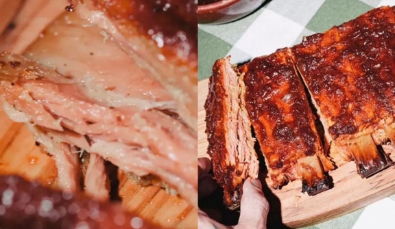 Meat eaters baffled by the World's first plant-based rib rack 