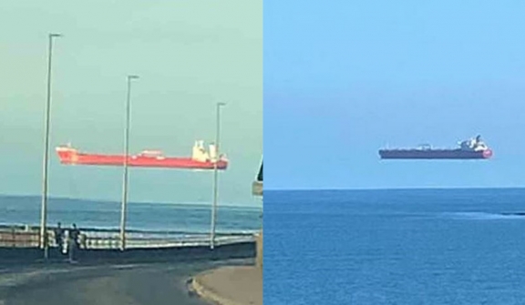 Man's mind was boggled after spotting a ghostly ship floating in the sky