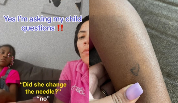 Mum is furious after her seven-year-old daughter got a permanent tattoo 