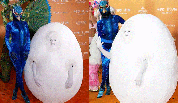 Husband Tom Kaulitz completely upstages Heidi Klum's peacock costume for the first time ever 