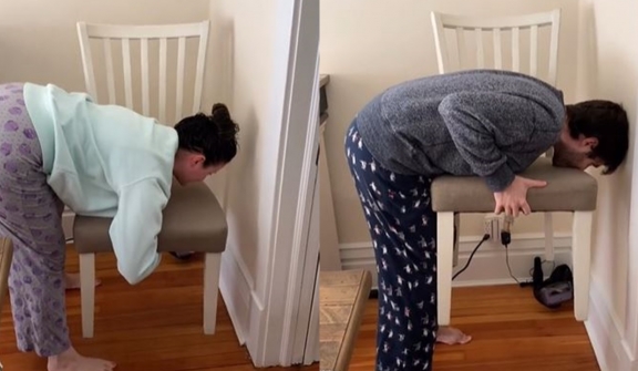 Chair challenge goes viral as it's nearly impossible for men