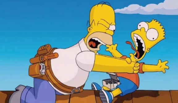 The Simpsons reveal why Homer pledges to stop strangling Bart - Fan's creation