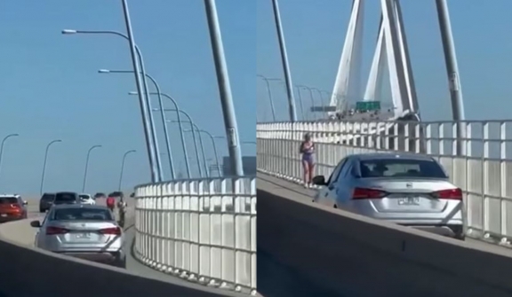 Driver cited after driving on Arthur Ravenel Jr. bridge pedestrian lane