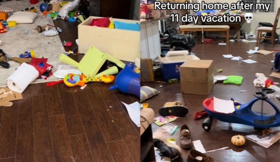 Woman urged to divorce after she shows the mess her husband made