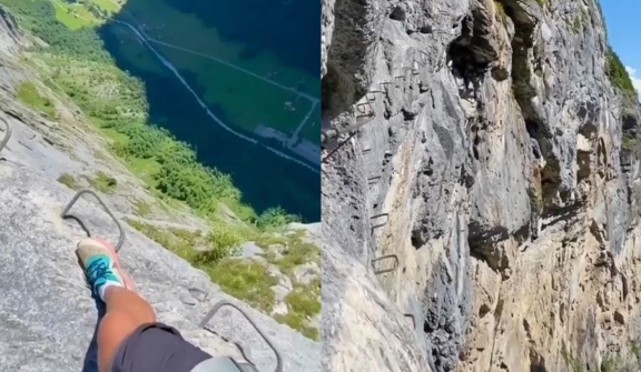 People stunned after realizing how hikers risk their lives on mountain edge