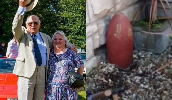 Elderly couple stunned to after spotting dark truth behind the garden ornament