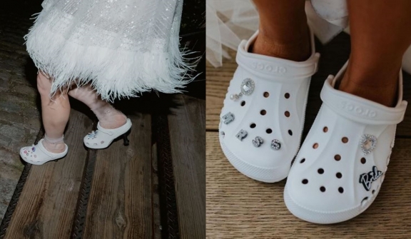 Brides ignite a debate after rocking CROCS on wedding day. Are CROCS suitable for the bride?