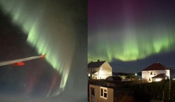 Passengers enjoy the lights after pilot makes 360-degree turn at 37,000ft 