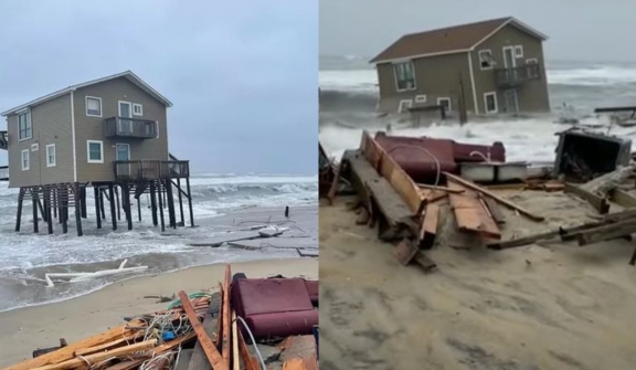 Video captured the $381,200 house that collapsed into the sea 