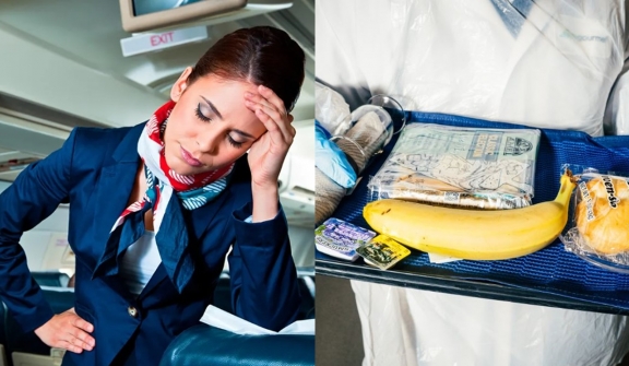 Why do flight attendants often carry a banana on board?