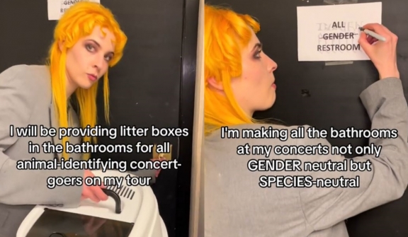 Singer sparks debate after putting litter boxes in 'species-neutral' bathrooms 