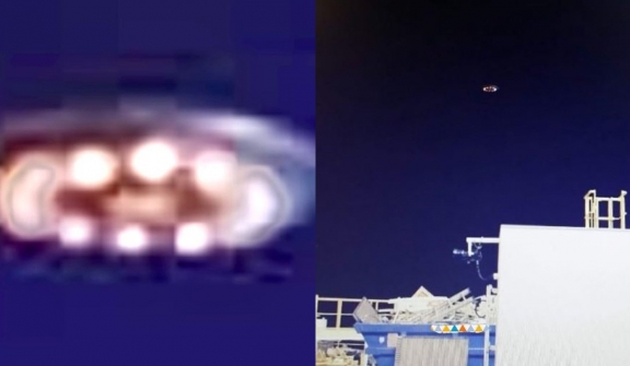 Oil rigger worker stunned after spotting two UFOs above the deck