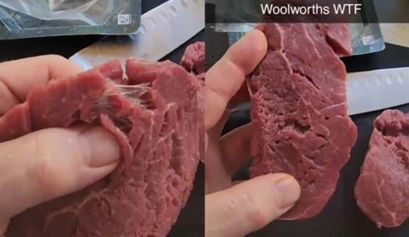 Man sparks 'meat glue' concerns in supermarket steak