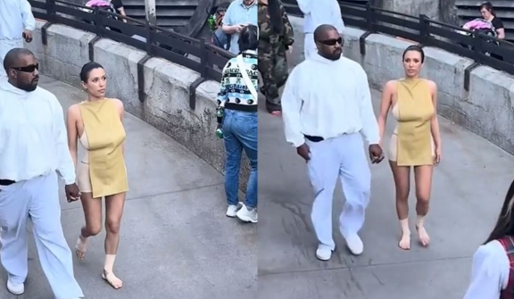 Kanye West wife, Bianca Censori, spotted going barefoot during Disneyland visit