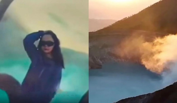 Tourist dies after falling into active volcano crater while posing for a photo 