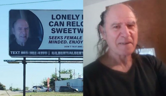 Lonely man spends $400 a week on billboard to find a girlfriend 