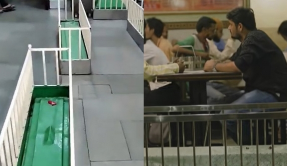 Diners stunned after seating around graves amidst fast food restaurant 