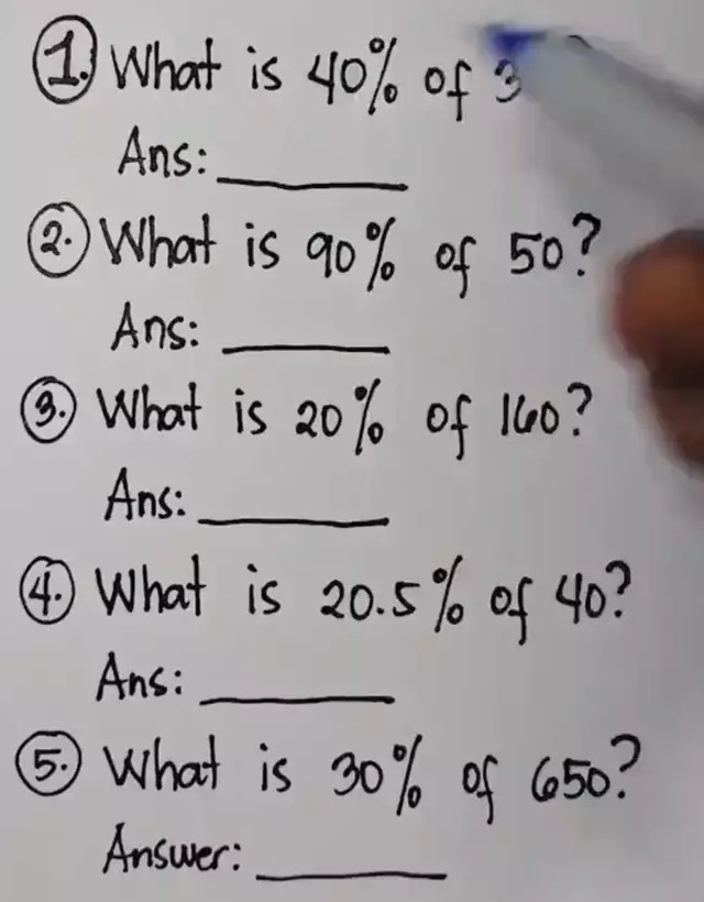 A social media user posted a video which provides the ideal method to calculate percentages. Image Credit: @gunsnrosesgirl3