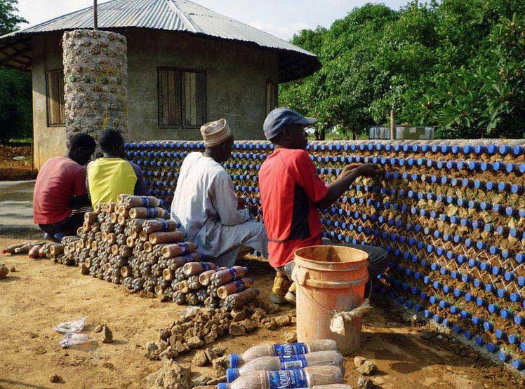 Nigerians turn plastic bottles into earthquake-proof homes stronger than bricks 4