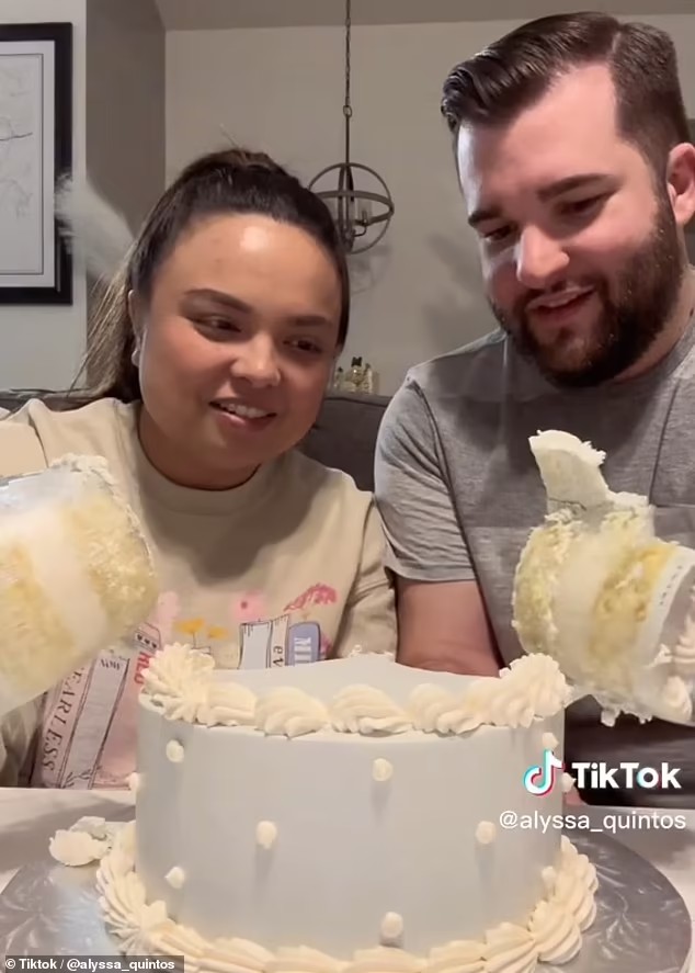 'Couple's gender reveal party ends up in tears after bakery filled cake with WHITE icing 2