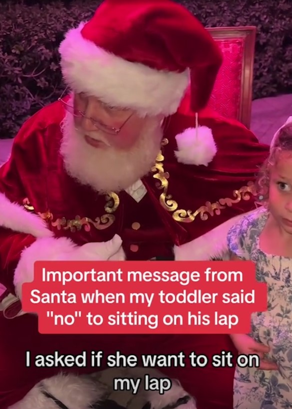 American little girl who refused to sit on Santa's lap was praised for knowing how to control herself 4
