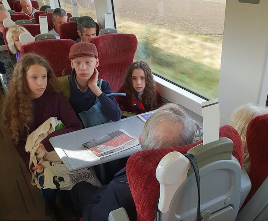 Mother-of-three furiously criticized the elderly couple for occupation of her family's seat, even though she had reserved 1