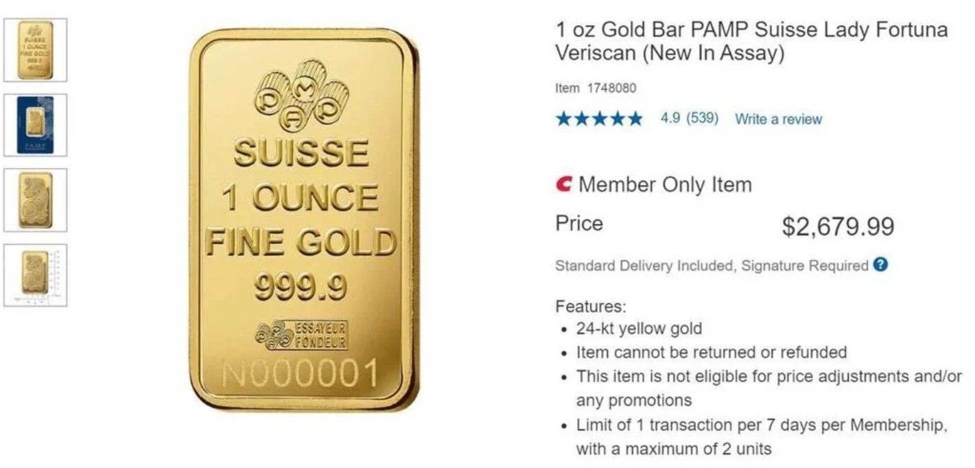 Costco's sales soar with $100 million in revenue from 24-Karat gold bars 4
