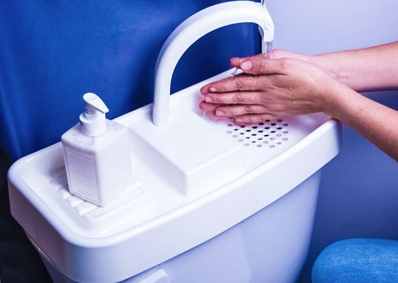 Why Japanese integrate hand-wash sinks with toilets? 2