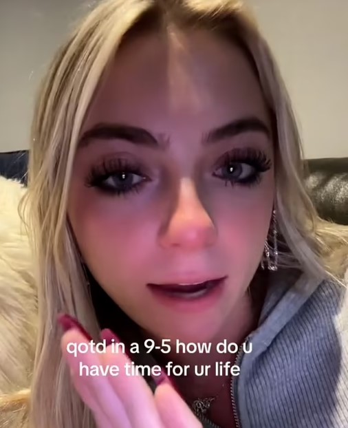 The Gen Z worker expressed disappointment in herself, saying she tried but still couldn't make enough money to live. Image Credit: TikTok