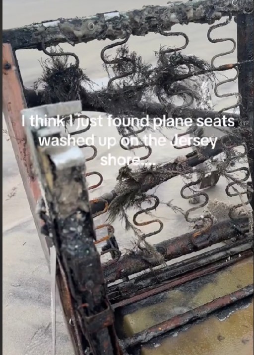 Man unexpectedly discovered airplane seats washed up on beach, generating mysterious theories about where they were from 3