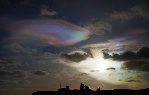 The mother-of-pearl clouds appeared in the UK's sky. Image Credit: PA