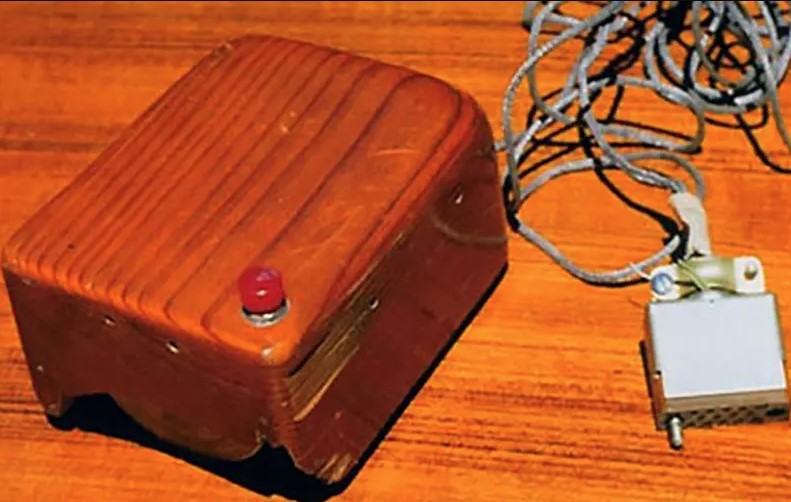 The first computer mouse was made from wood. Image Credit: Getty