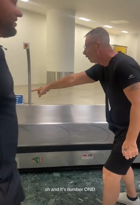 Traveler sparks debate after taking ride on baggage carousel and stating to poop on it for waiting luggage too long 4