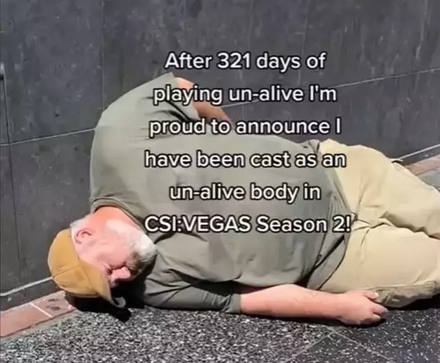 Man who records his faked demise for 321 days gets acting role on CSI 4