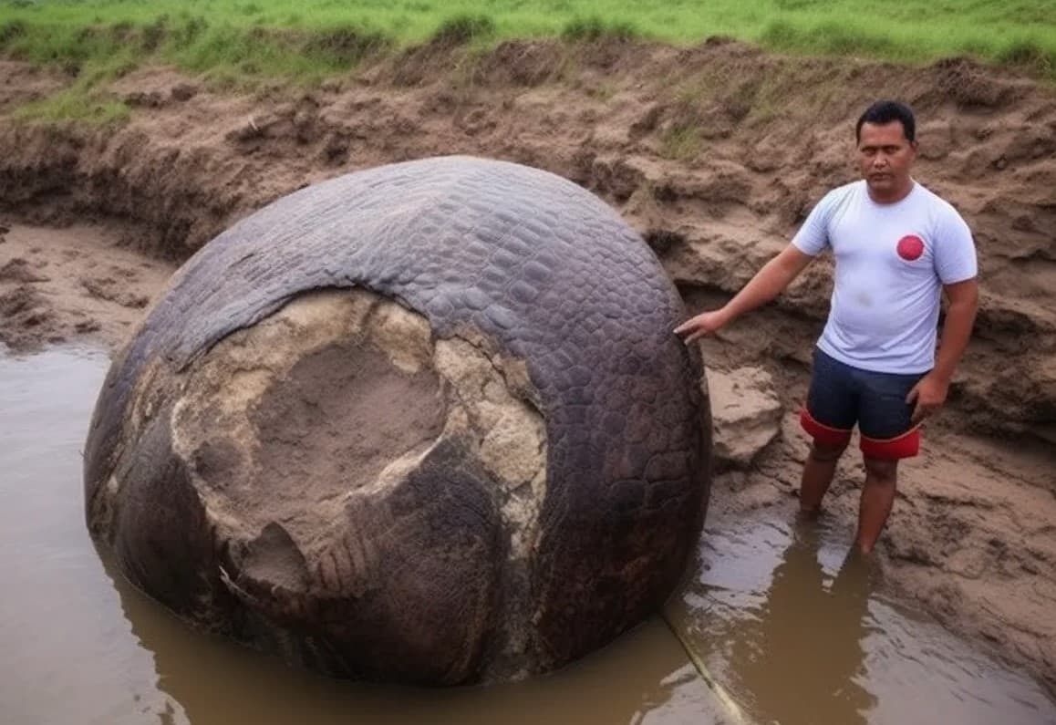 Farmer suddenly spotted 'giant dinosaur egg', leaving people baffled 2